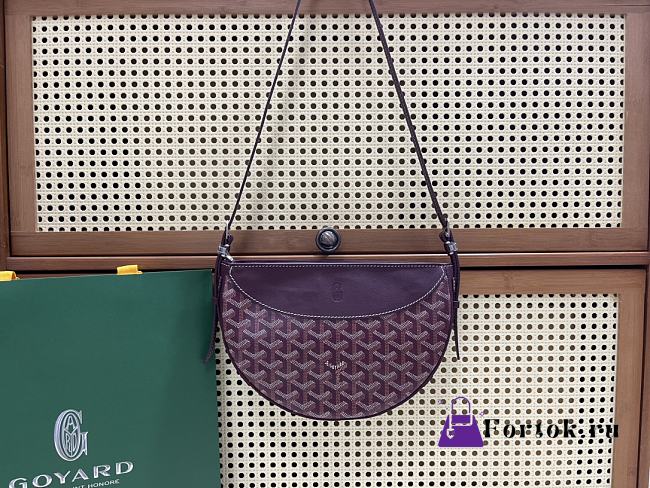 Fortok Goyard Hirondelle Burgundy 25Ⅹ6X17cm  - 1