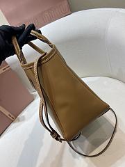 Fortok Miu Miu Ivy leather tote bag Brown 24 x 22 x 12 cm - 5
