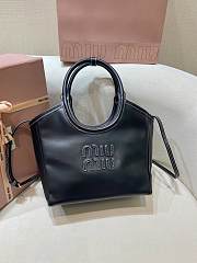 Fortok Miu Miu Ivy leather tote bag Black 24 x 22 x 12 cm - 1
