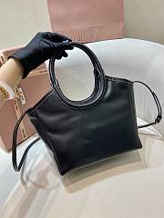 Fortok Miu Miu Ivy leather tote bag Black 24 x 22 x 12 cm - 6