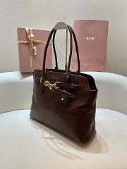 Fortok Miu Miu Aventure Nappa Leather Bag Briarwood 31 x 40 x 13 cm  - 6