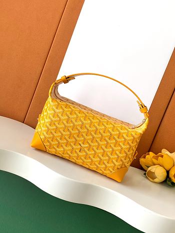 Fortok Goyard Bowling 25 Toiletry Bag Yellow 24 x 12 x 13 cm
