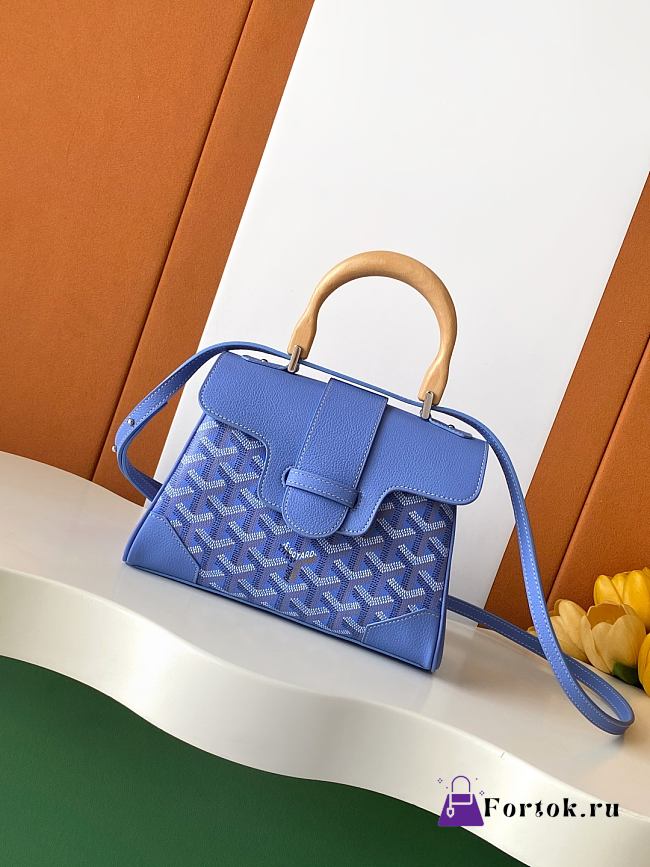 Fortok Goyard Saïgon Souple mini bag Blue 19 x 8 x 15 cm  - 1