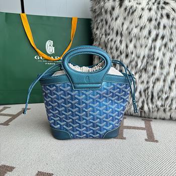 Fortok Goyard Beluga bag Teal 23X18.5X8cm
