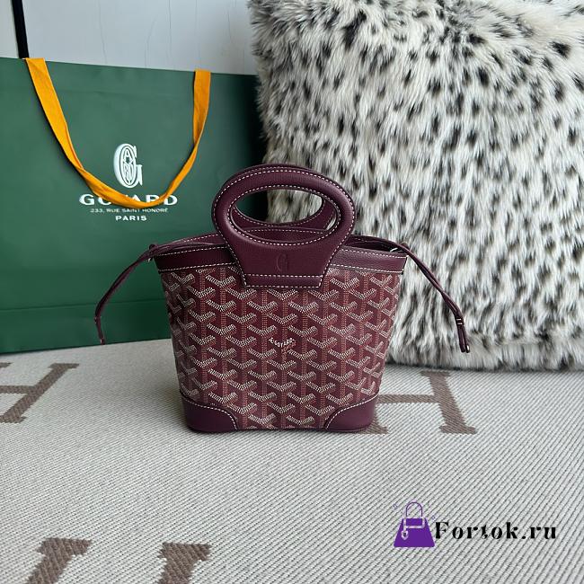 Fortok Goyard Beluga bag Burgundy 23X18.5X8cm  - 1