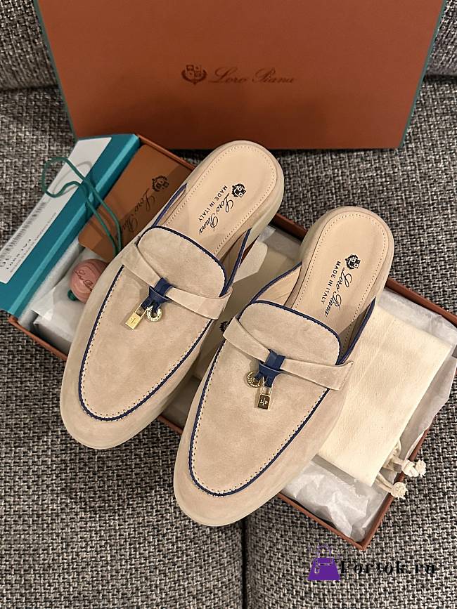 Loro Piana Summer Charms Walk Mules Beige - 1