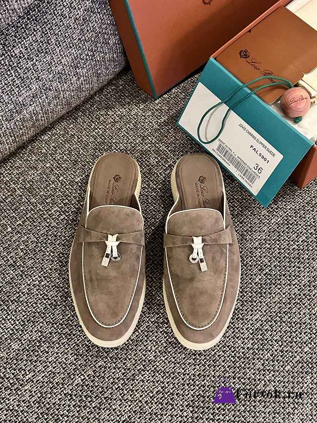 Loro Piana Summer Charms Walk Mules Brown - 1