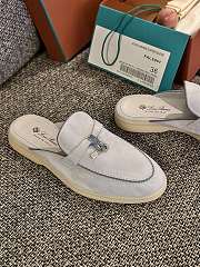 Loro Piana Summer Charms Walk Mules Grey - 3