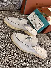 Loro Piana Summer Charms Walk Mules Grey - 2
