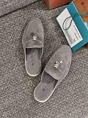 Loro Piana Summer Charms Walk Mules Dark Grey - 2