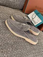 Loro Piana Summer Charms Walk Mules Dark Grey - 3