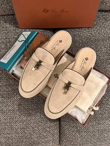 Loro Piana Summer Charms Walk Mules Cream