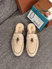 Loro Piana Summer Charms Walk Mules Cream - 5