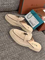 Loro Piana Summer Charms Walk Mules Cream - 3