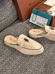 Loro Piana Summer Charms Walk Mules Cream - 4