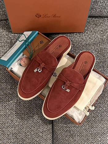 Loro Piana Summer Charms Walk Mules Red