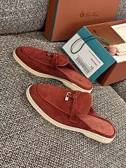 Loro Piana Summer Charms Walk Mules Red - 2