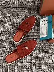 Loro Piana Summer Charms Walk Mules Red - 3