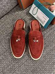 Loro Piana Summer Charms Walk Mules Red - 5