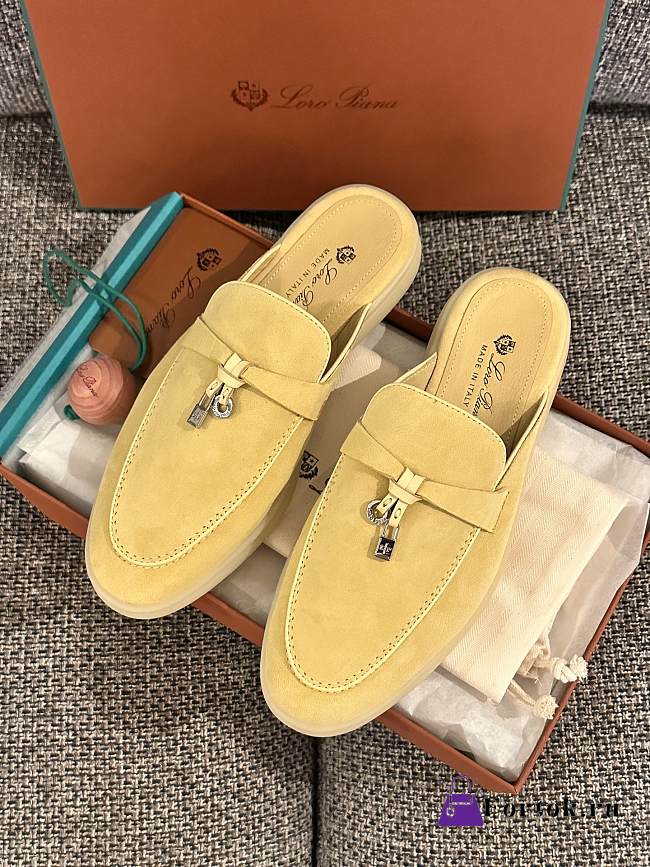 Loro Piana Summer Charms Walk Mules Yellow - 1