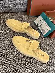 Loro Piana Summer Charms Walk Mules Yellow - 6