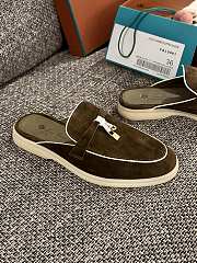 Loro Piana Summer Charms Walk Mules Moss Green - 4