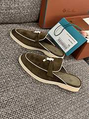 Loro Piana Summer Charms Walk Mules Moss Green - 2