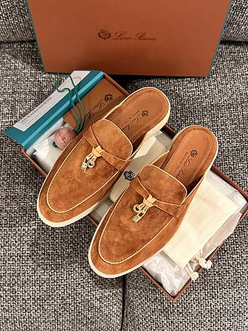 Loro Piana Summer Charms Walk Mules Orange