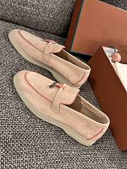 Loro Piana Summer Walk Suede Loafers Pink - 5
