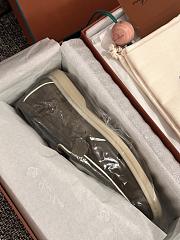 Loro Piana Summer Walk Suede Loafers Moss Green - 4