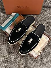 Loro Piana Summer Charms Walk Mules Black - 1