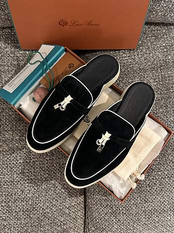 Loro Piana Summer Charms Walk Mules Black