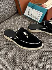 Loro Piana Summer Charms Walk Mules Black - 3