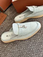 Loro Piana Summer Charms Walk Mules Baby Blue - 3