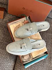 Loro Piana Summer Charms Walk Mules Baby Blue - 2
