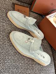 Loro Piana Summer Charms Walk Mules Baby Blue - 4