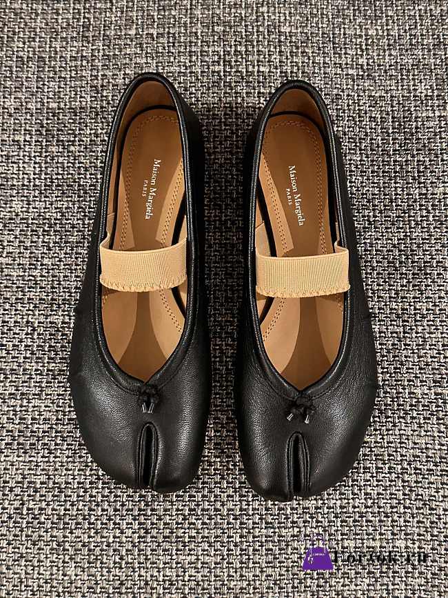 Fortok Maison Margiela Leather ballerinas Black - 1