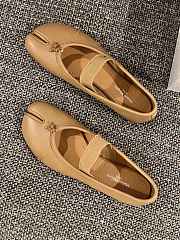 Fortok Maison Margiela Leather ballerinas Beige - 6