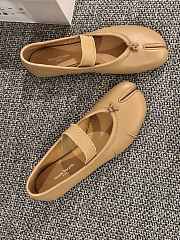 Fortok Maison Margiela Leather ballerinas Beige - 4