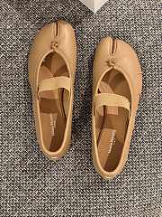 Fortok Maison Margiela Leather ballerinas Beige - 3