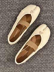 Fortok Maison Margiela Leather ballerinas Cream - 6