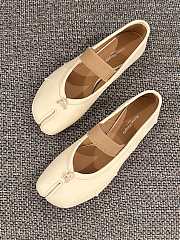 Fortok Maison Margiela Leather ballerinas Cream - 4