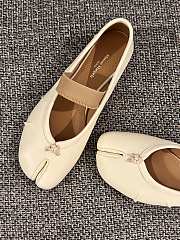Fortok Maison Margiela Leather ballerinas Cream - 3