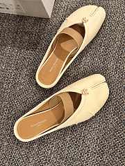 Fortok Maison Margiela Tabi Ballet Mules in Leather Cream - 6