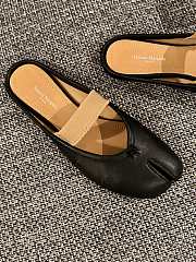 Fortok Maison Margiela Tabi Ballet Mules in Leather Black - 5