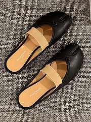 Fortok Maison Margiela Tabi Ballet Mules in Leather Black - 4