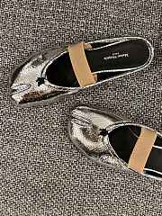Fortok Maison Margiela Tabi Ballet Mules in Leather Silver - 3