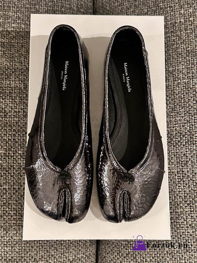 Fortok Maison Margiela Woman Tabi Ballerina Shinning Black - 1