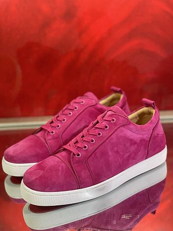 Fortok Christian Louboutin Suede Sneakers Pink