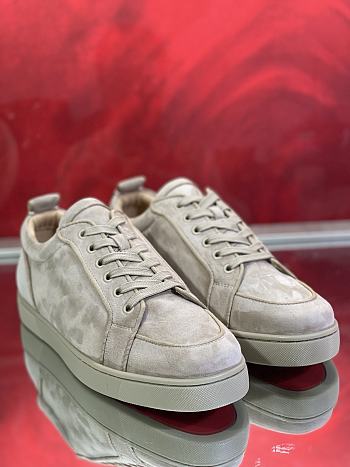 Fortok Christian Louboutin Suede Sneakers Grey